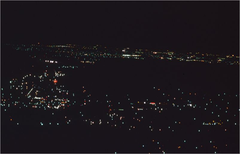 View of Denver at Night from Buffalo Bill park